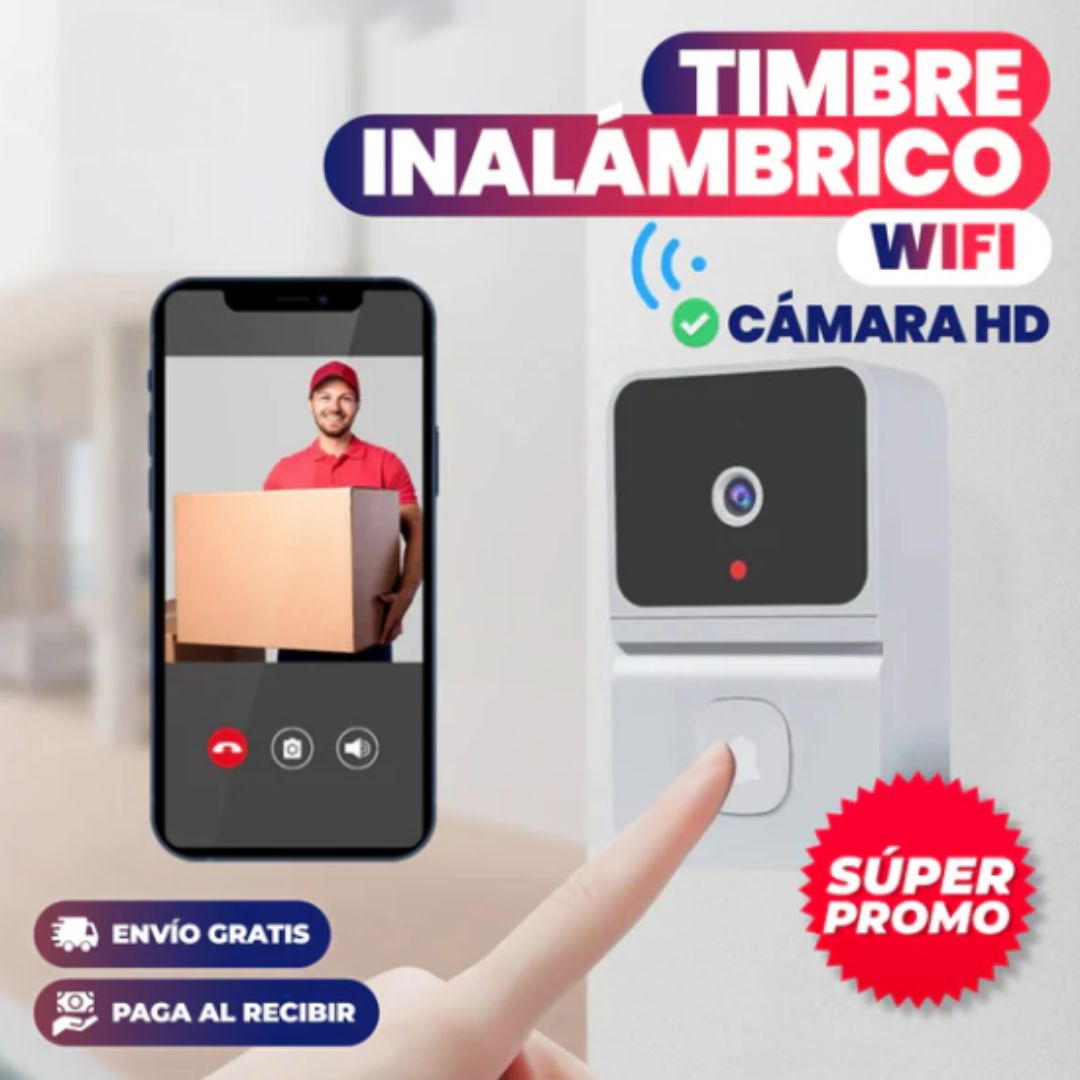 TIMBRE INALÁMBRICO WIFI CON CAMARA HD