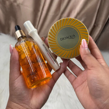 COMBO ANTI EDAD Y PIEL PERFECTA: PARCHES, SÉRUM DE ORO 24K Y CONTORNO